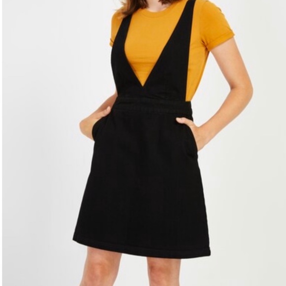 Frank & Oak Dresses & Skirts - NWT Frank and Oak Black Denim Pinafore Dress S